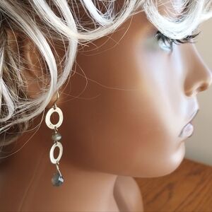 Silpada Sterling Silver and Gray Dangle Earrings